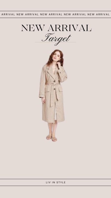 Target new arrival womens trench coat $50 sizes XS-4X

#LTKstyletip #LTKunder50 #LTKFind