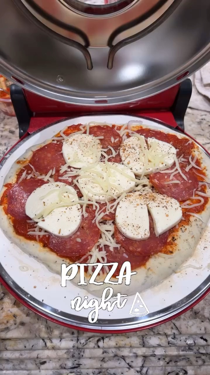 Perfect appliance that is easy to
Use and easy to store! Super impressed by this pizza oven! Cooks quick and cooks evenly. #pizza #pizzaoven #italian 

#LTKParties #LTKFindsUnder100 #LTKFamily