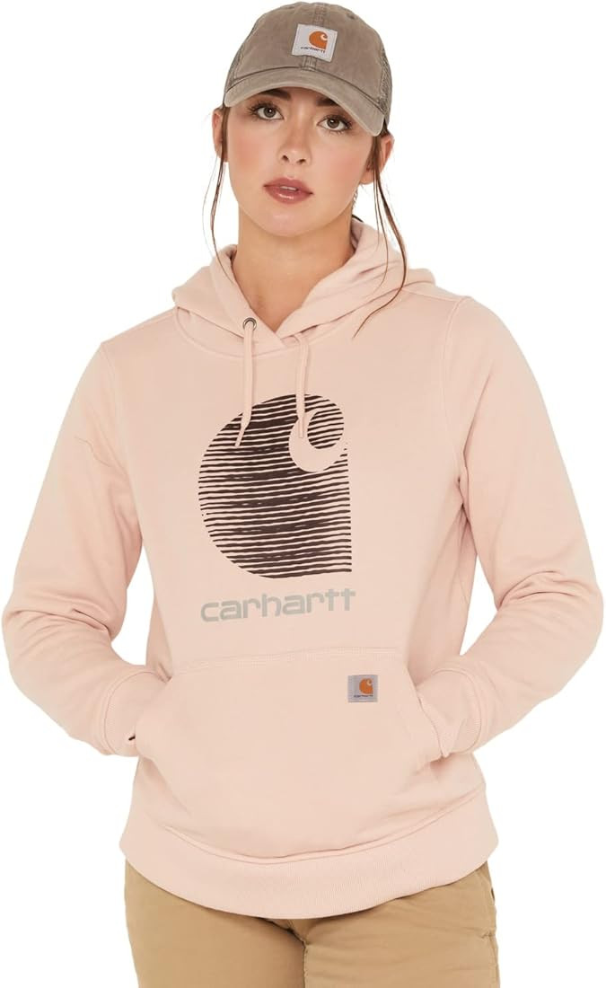 Carhartt Women's Rain Defender Relaxed Fit Midweight C Logo Graphic Sweatshirt | Amazon (US)