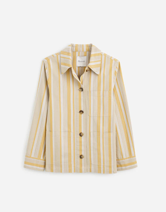 Long Chore Jacket in Stripe | Madewell