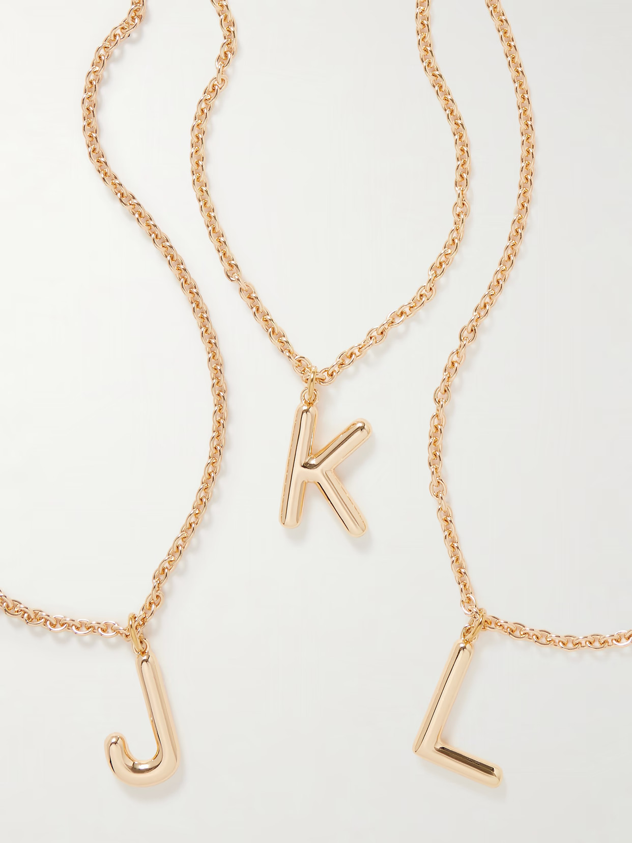 Roxanne Assoulin - Puffy Initial Gold-tone Necklace - A | NET-A-PORTER (US)