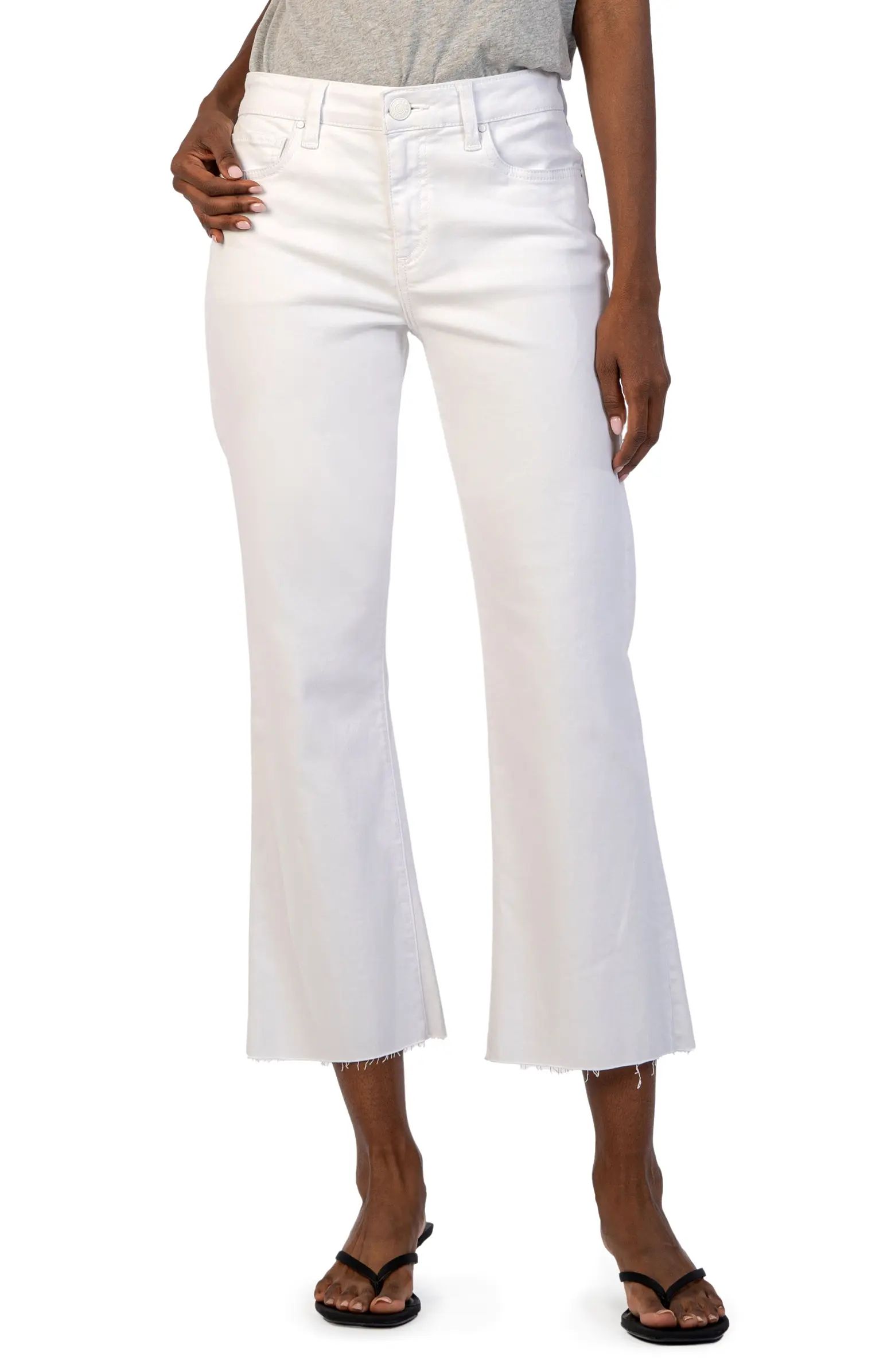 KUT from the Kloth Kelsey High Waist Crop Flare Jeans | Nordstrom | Nordstrom