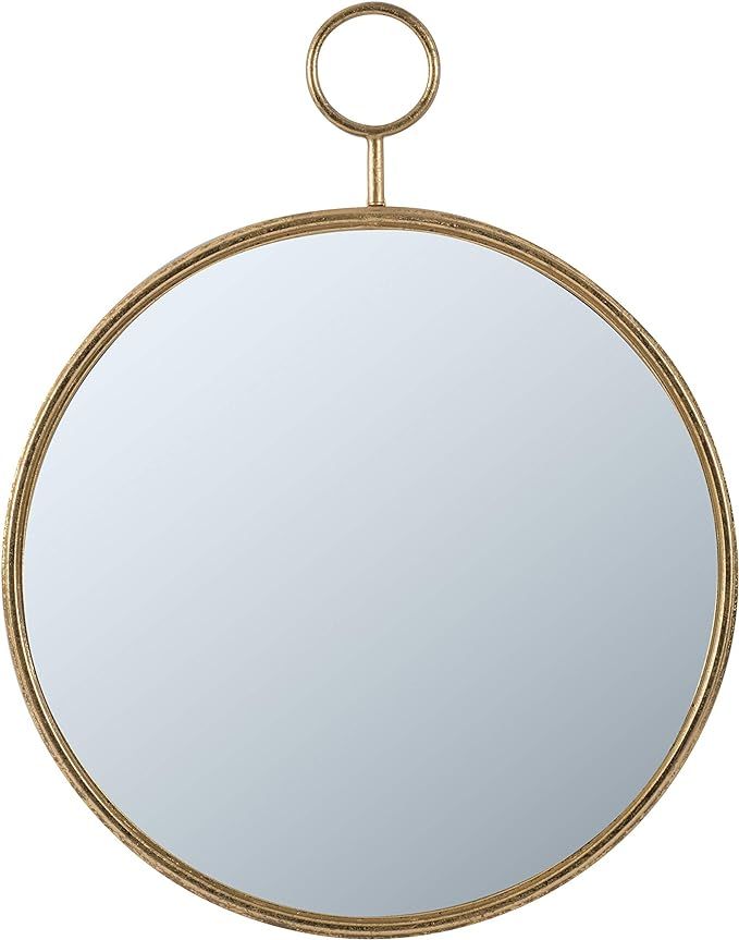 Benjara BM226815 Oval Shape Metal Frame Wall Mirror, Gold - Small | Amazon (US)
