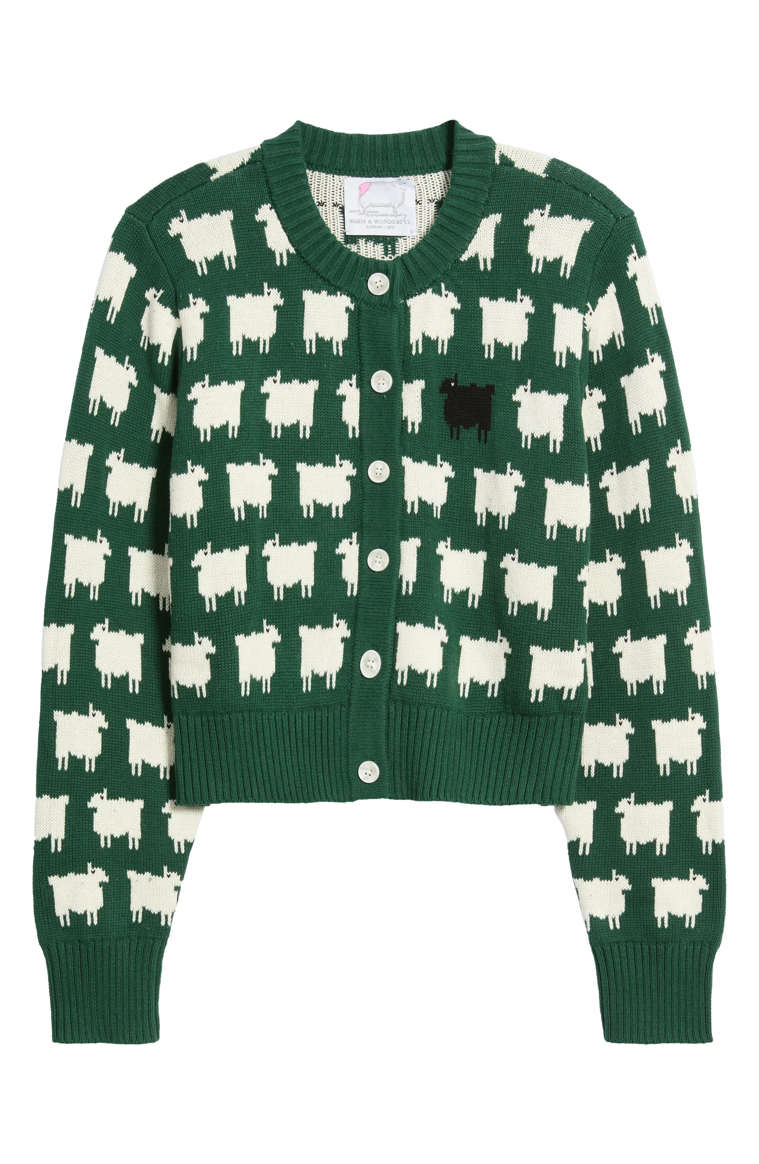 ROWING BLAZERS Cropped Sheep Cotton Cardigan (Women) | Nordstrom | Nordstrom