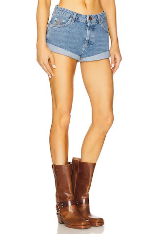 Bandit Low Waist Denim Short in Blue Estate | Revolve Clothing (Global)