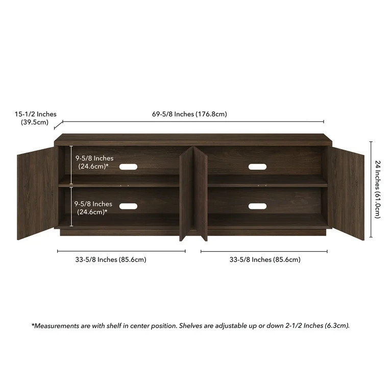 Evelyn&Zoe Hanson Rectangular TV Stand for TV's up to 75" - Walmart.com | Walmart (US)