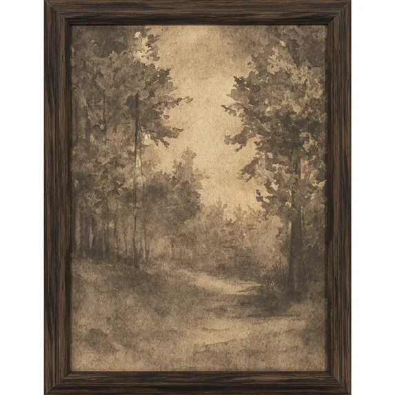 My Texas House Wooded Landscape Framed Art 14x18 | Walmart (US)