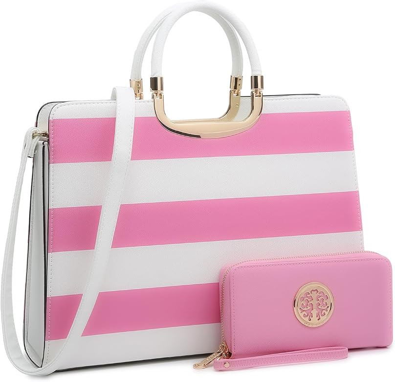 Womens Handbag Top Handle Shoulder Bag Tote Satchel Purse Work Bag with Matching Wallet | Amazon (US)