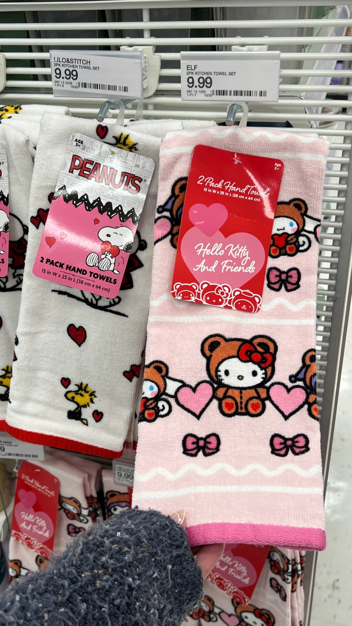 Hello Kitty and Snoopy Valentines hand  towels 

#LTKSeasonal #LTKGiftGuide #LTKHome