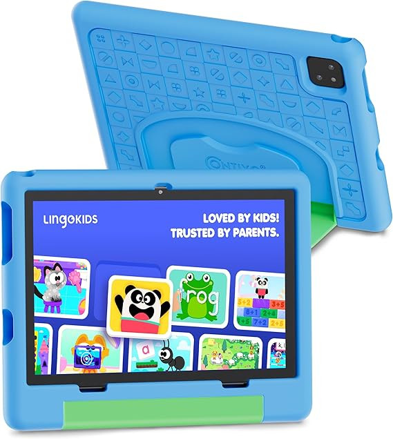 Contixo A10 Kids Tablet with 14 Apps, Lingokids & Epic, 10.1" HD Screen, Android 15, Parental Con... | Amazon (US)