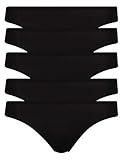 Marks and Spencer Women's Microfiber No VPL Low Rise Bikini Panty (5 Pack), Black, 20 | Amazon (US)