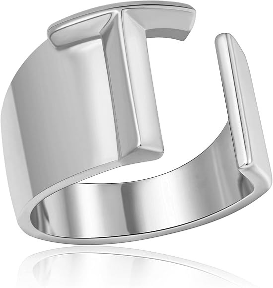 Sora Tuki Initial Ring Gold Letter Rings for Women Chunky Gold Rings for Women Adjustable Rings I... | Amazon (US)