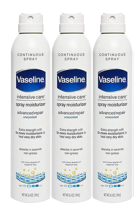Vaseline Spray Moisturizer Unscented Lotion, Intensive Care Advanced Repair Lubricant For Dry Ski... | Amazon (US)