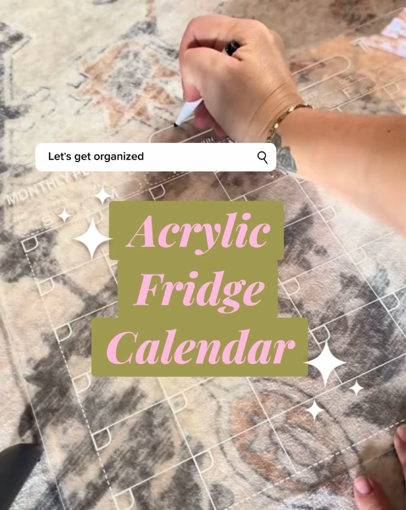 Acrylic Fridge Calendar for Organization 