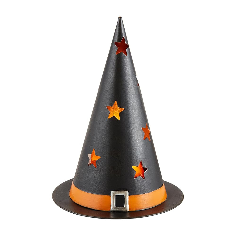 Mud Pie Halloween Tin Lanterns, Hat, 10.5" x 7.5" | Amazon (US)