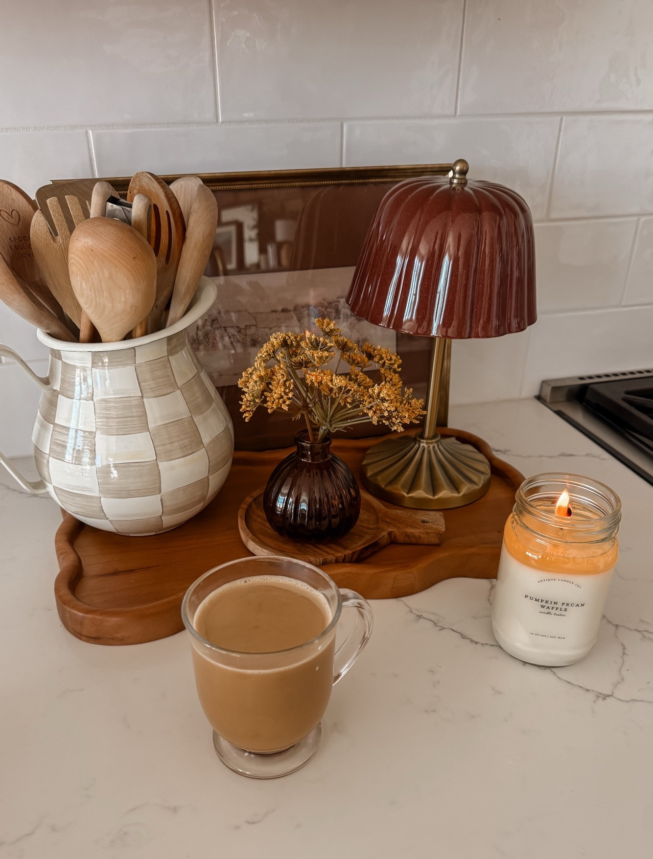 Little fall countertop kitchen decor 🍂
