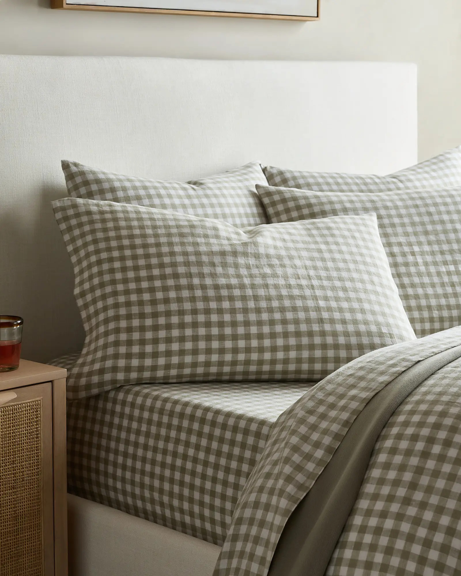 European Linen Gingham Sham Set | Quince