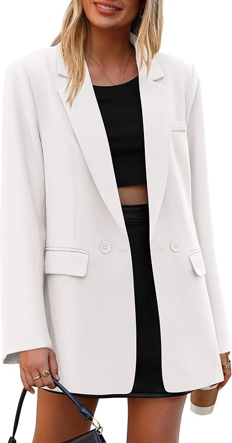 PRETTYGARDEN Fall 2026 Blazers for Women Business Casual Long Sleeve Lapel Pockets Dressy Suit Ja... | Amazon (US)