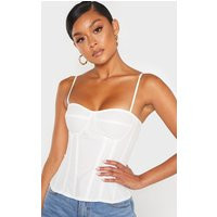 White Structured Corset Top | PrettyLittleThing US