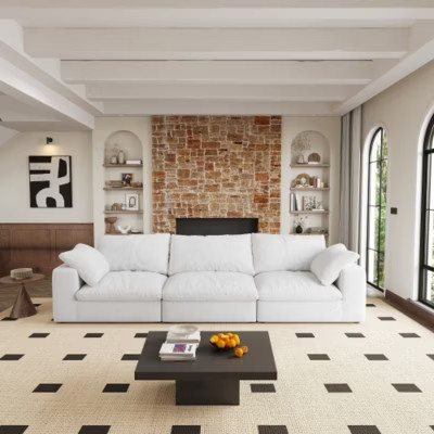 Oversized Cloud Modular Sectional Sofafor Living Room,Minimalist Wide Deep Seat Couches for Office Apartment 3Seaters | Target