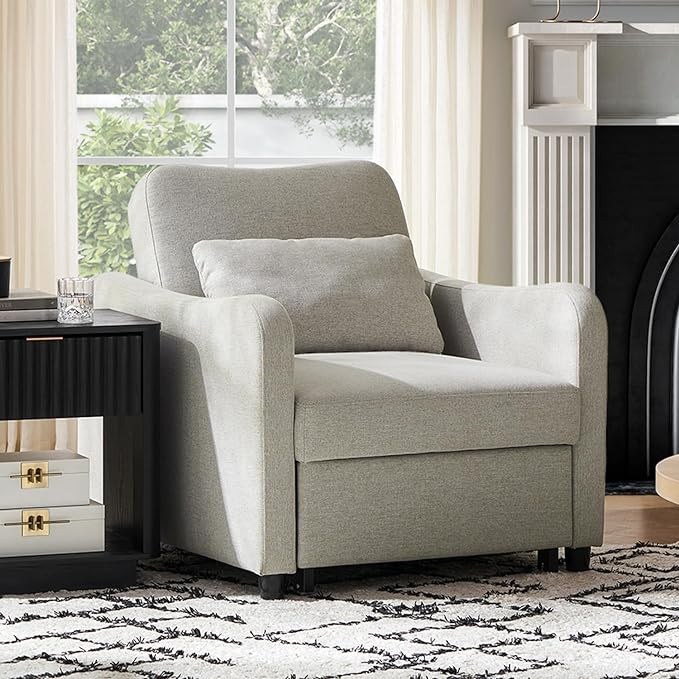 mopio Sophie 4-in-1 Convertible Sleeper Chair Bed, Accent Chair, Armchair, Chaise Lounge, Comfy R... | Amazon (US)