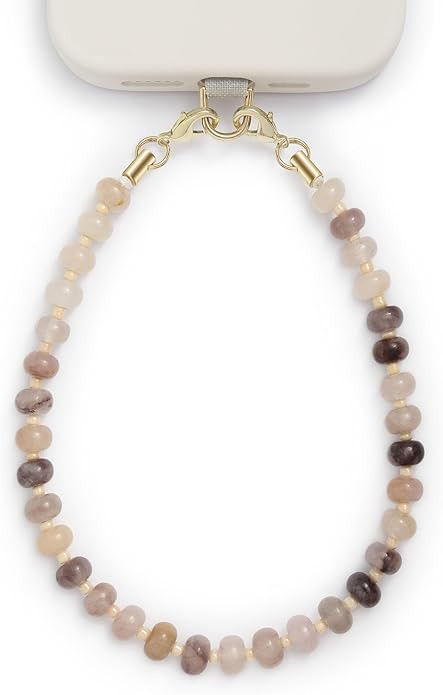 Natural Stone Phone Charm, Beaded Healing Phone Wrist Strap, Handmade Cellphone Chain Lanyard wit... | Amazon (US)