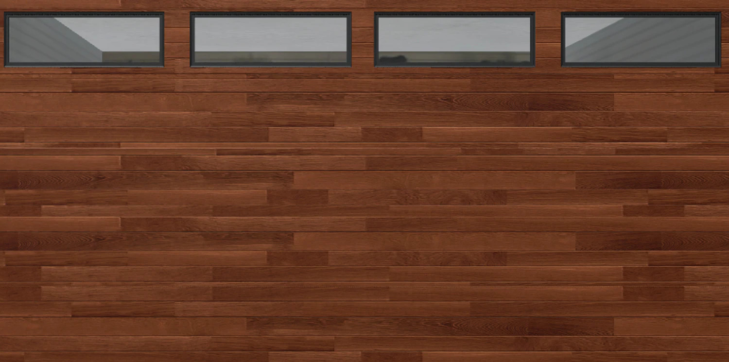 Wayne Dalton 8300 16-ft x 8-ft 12.12 R-Value Insulated Medium Oak Double Garage Door with Windows | WD8300CNTMOPCIV168 | Lowe's
