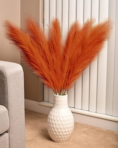 Faux Pampas Grass, 3PCS Large Tall 43'' Fluffy Artificial Pampas Grass, Fake Pompous Grass for Bo... | Amazon (US)
