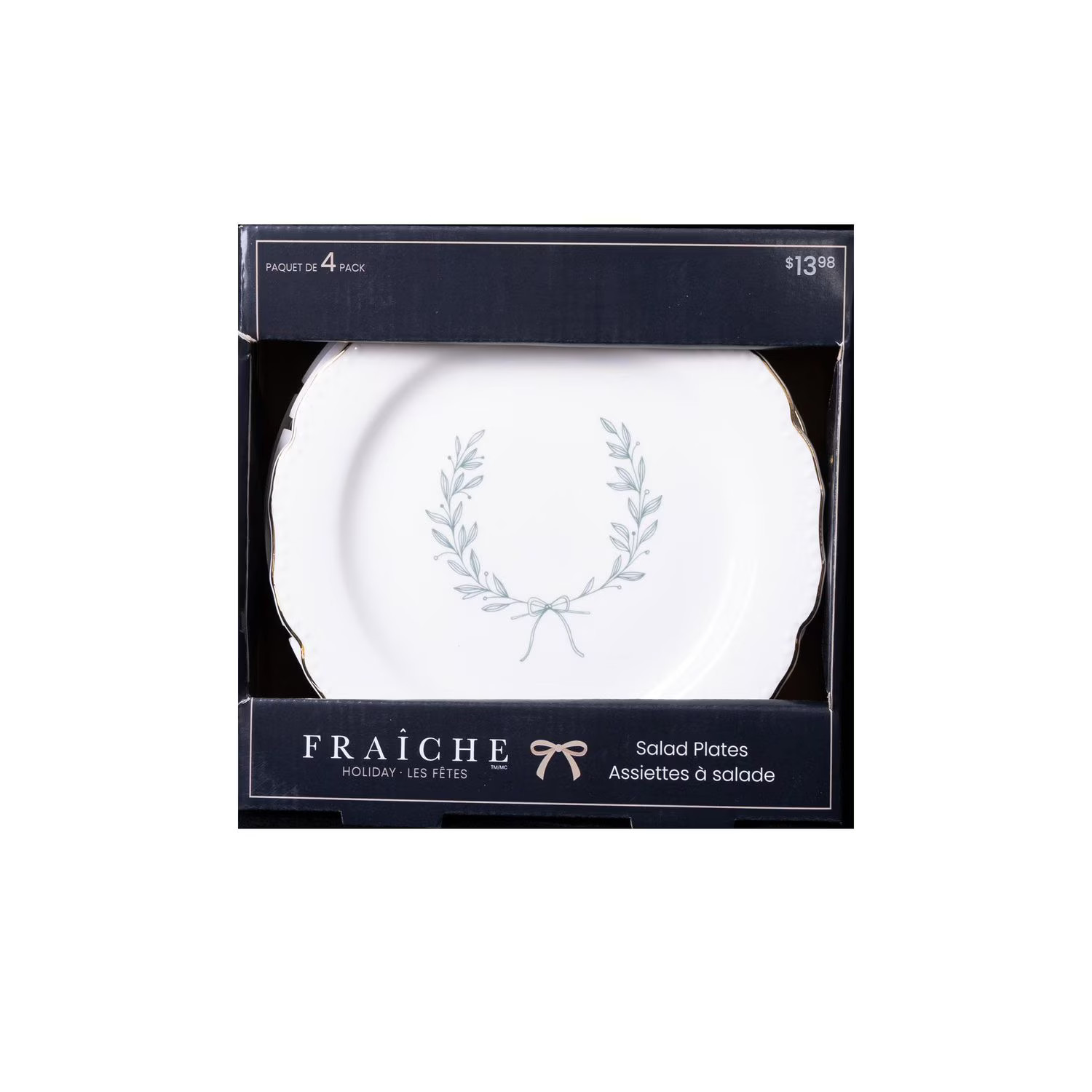 FRAÎCHE Holiday Salad Plates Set, 4 pack | Walmart (CA)