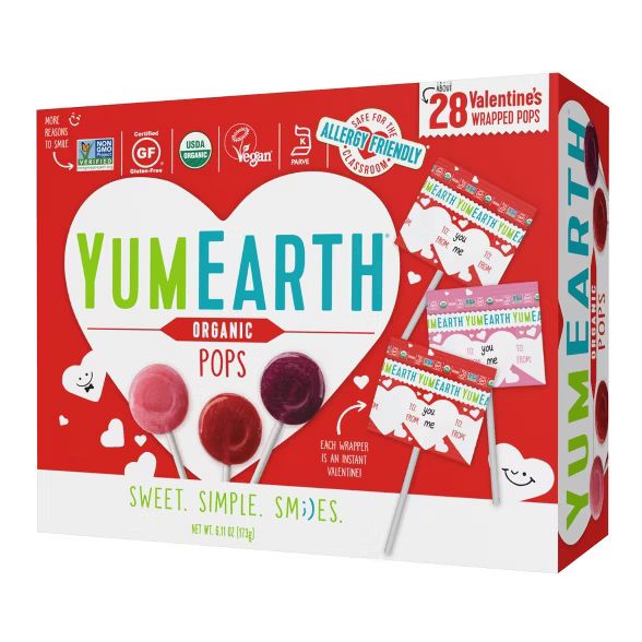 YumEarth Valentine's Organic Pops Box - 6.11oz/28ct | Target