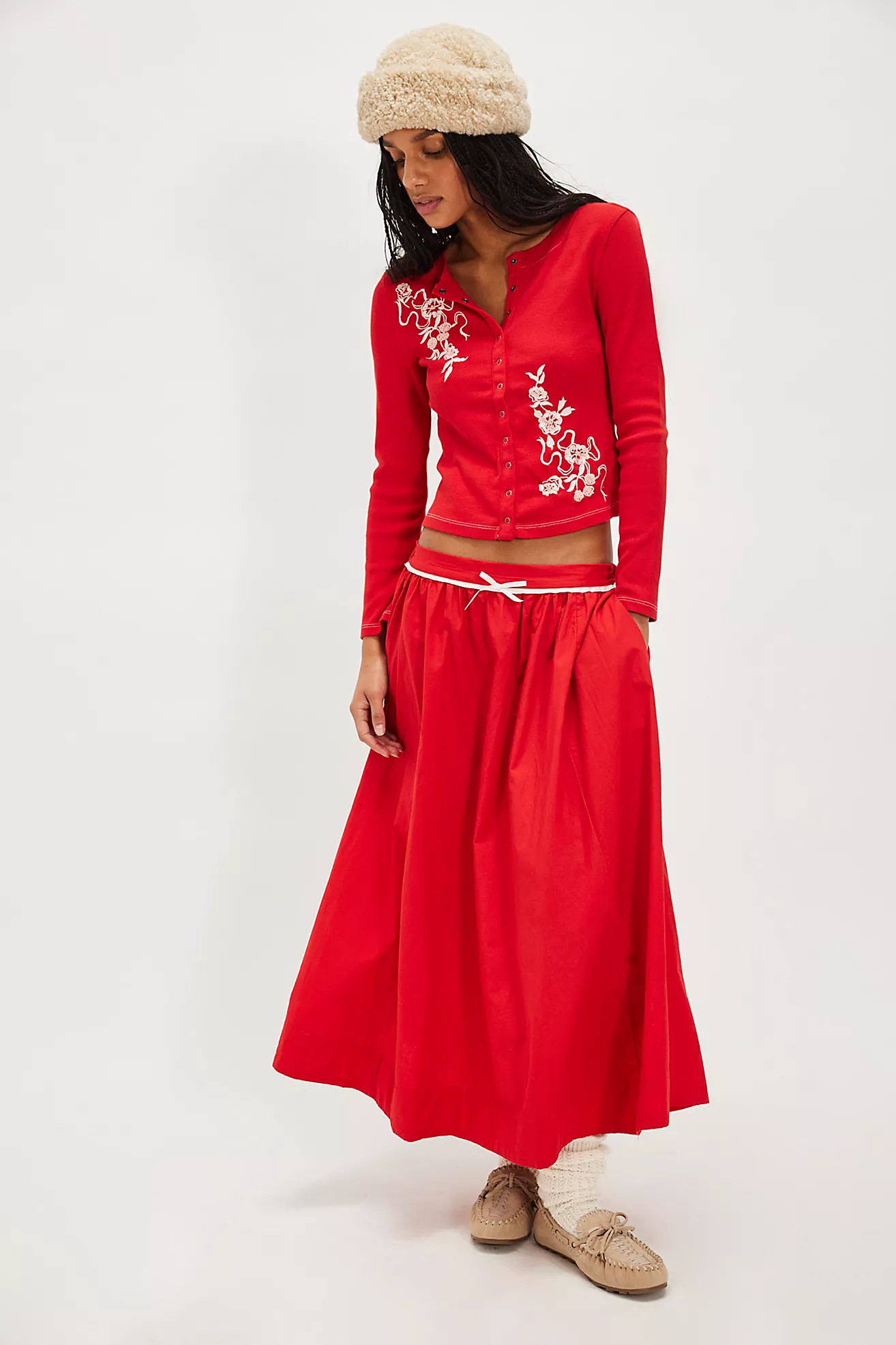 Candy Cane Lane Midi Skirt Set | Free People (Global - UK&FR Excluded)