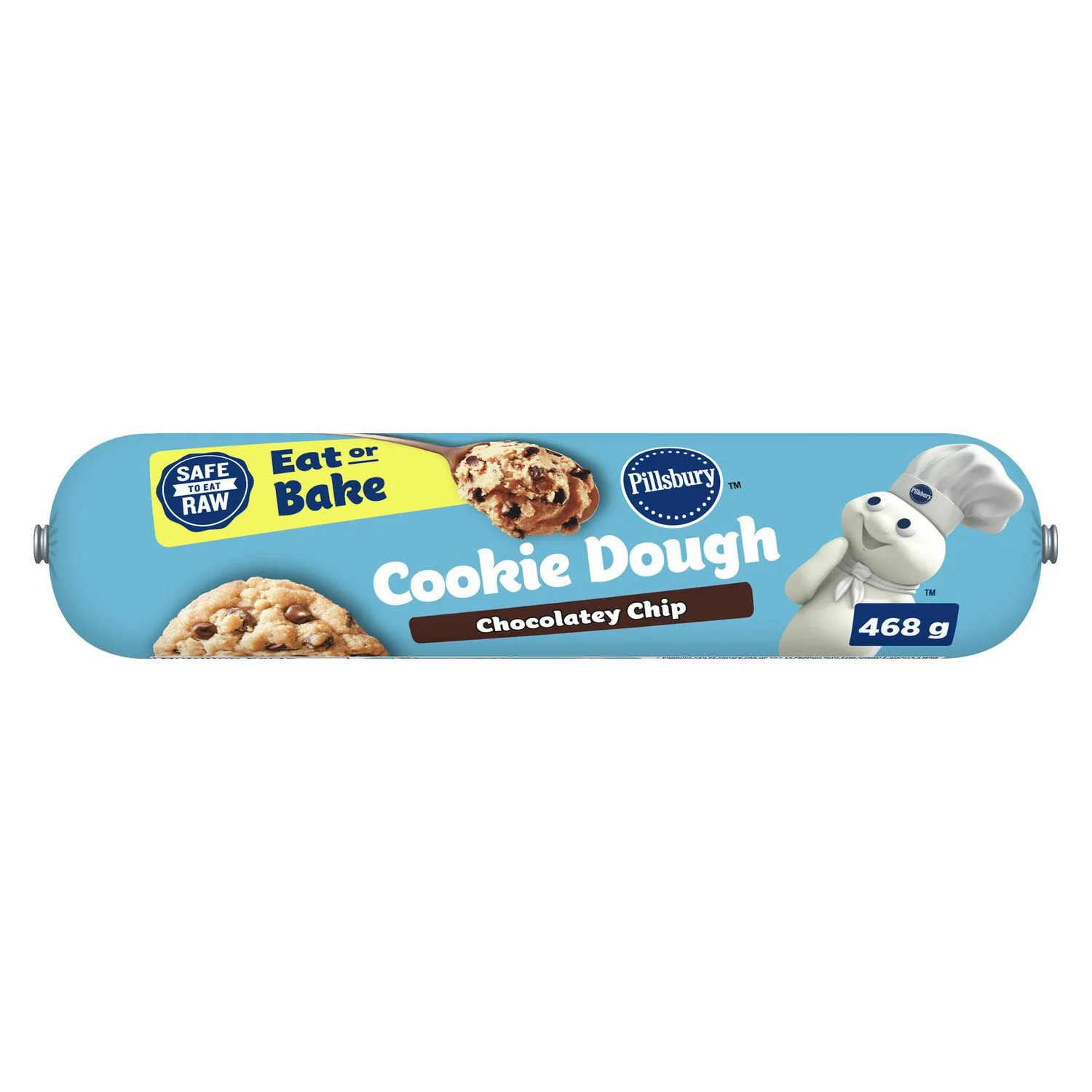 Pillsbury Chocolate Chip Cookie Dough, Ready to Bake, 468 g, 468 g | Walmart (CA)