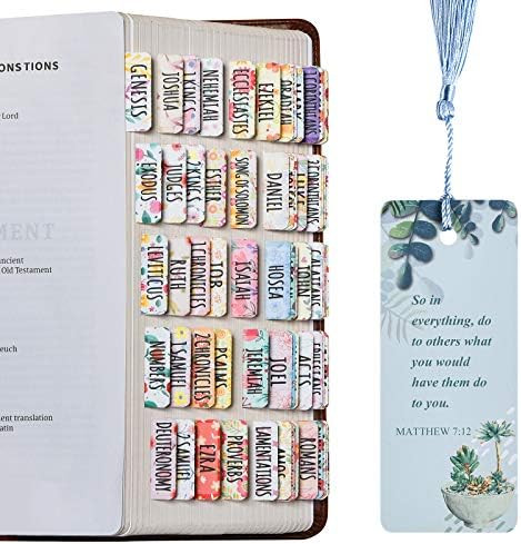 Laminated Bible Tabs, Bible Journaling Supplies, Personalized Bible Tabs for Women and Girl, 90 B... | Amazon (US)