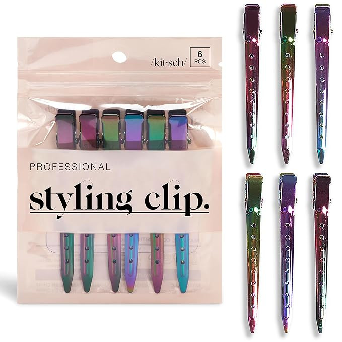 Kitsch Professional Alligator Clips for Hair Styling – 3.5" Aluminum Hair Sectioning Clips for ... | Amazon (US)