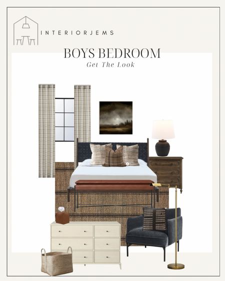 Boys bedroom, black leather bed, woven leather bed, moody art, dark accent chair, Penn chair, Etsy art, Etsy pillows, amazon home pillows, affordable dresser and nightstand?, floor lamp, basket, laundry basket, plaid curtains, affordable lamp

#LTKhome #LTKstyletip #LTKsalealert