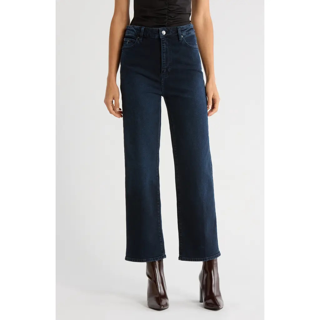 FRAME The Wide High Waist Ankle Wide Leg Jeans in Untold at Nordstrom, Size 30 | Nordstrom