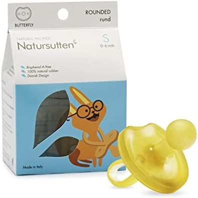Natursutten Pacifier 0-6 Months - Natural Rubber Pacifier - Eco-Friendly, 100% BPA-Free Butterfly... | Amazon (US)