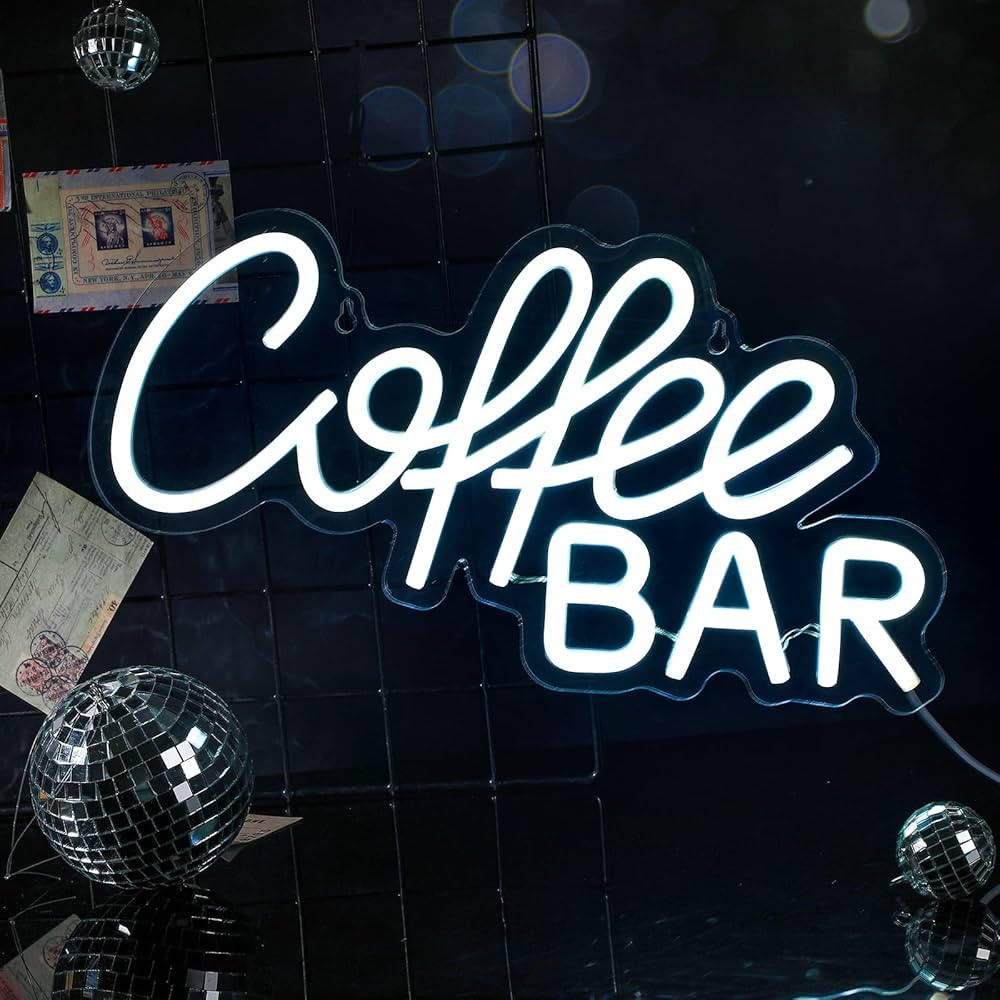 Kathfly Coffee Bar Neon Sign LED Neon Coffee Sign Wall Decor Modern LED Sign for Coffee Shop Coff... | Amazon (US)