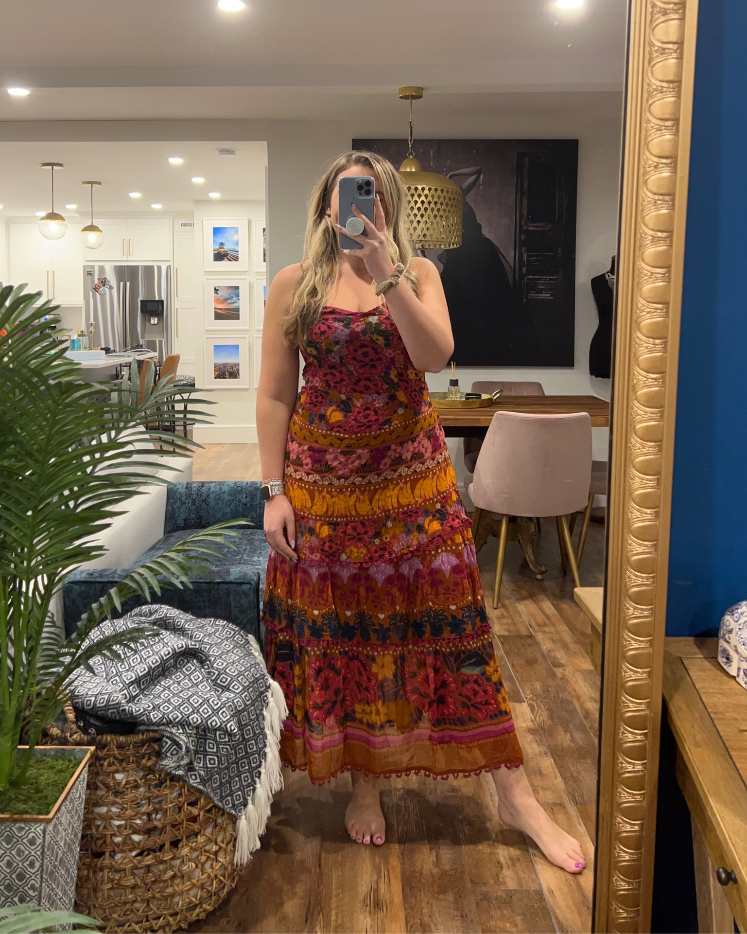 Vegas Outfit / strapless dress / Anthropologie / midsize style / farm rio / true to size wearing a large

#LTKtravel #LTKstyletip #LTKunder100