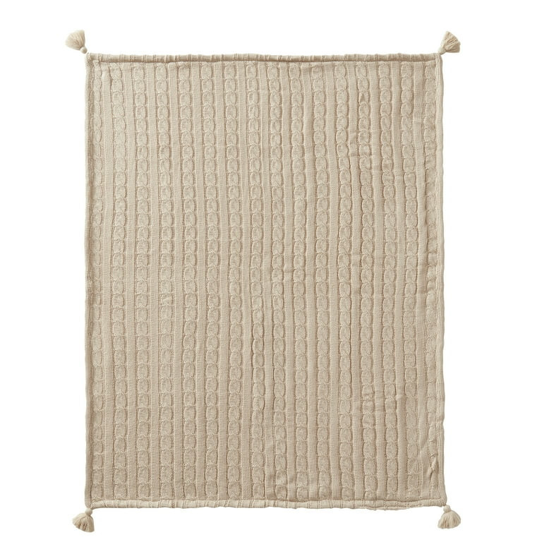 My Texas House Reece Sherpa Cable Knit Throw, 50" x 60", Brown Rice - Walmart.com | Walmart (US)