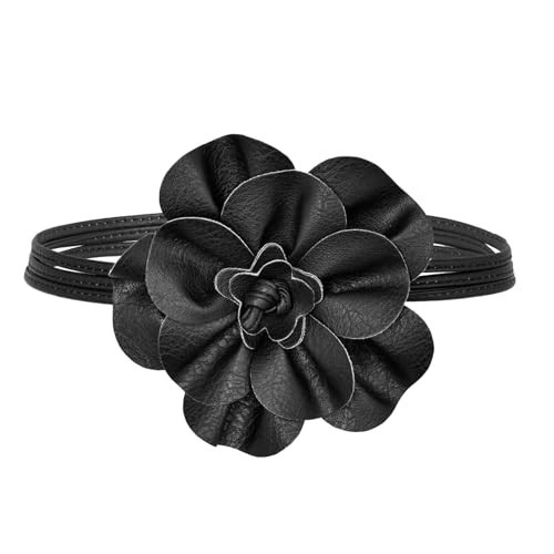 TeeYee Damen PU Leder Blumen Gürtel Boho Wickelgürtel Flechtgürtel Taillengürtel Schmaler Gürtel für Kleid Schwarz | Amazon (DE)