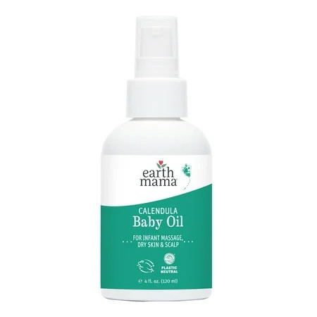 Earth Mama Calendula Baby Oil, Unscented Baby Oil for Dry Skin, 4 fl oz | Walmart (US)