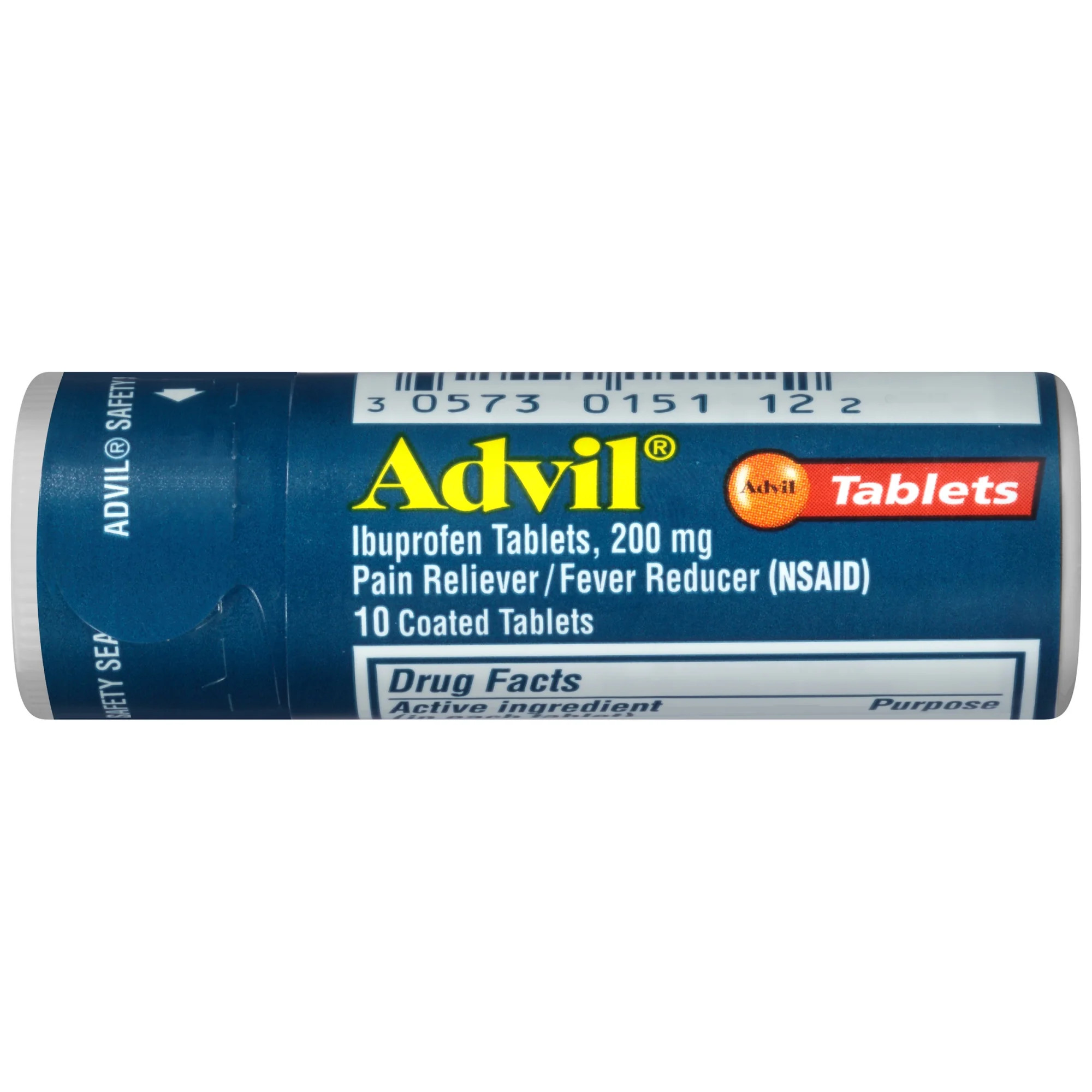 Advil Pain and Headache Reliever Ibuprofen, 200 Mg Coated Tablets, 10 Count | Walmart (US)