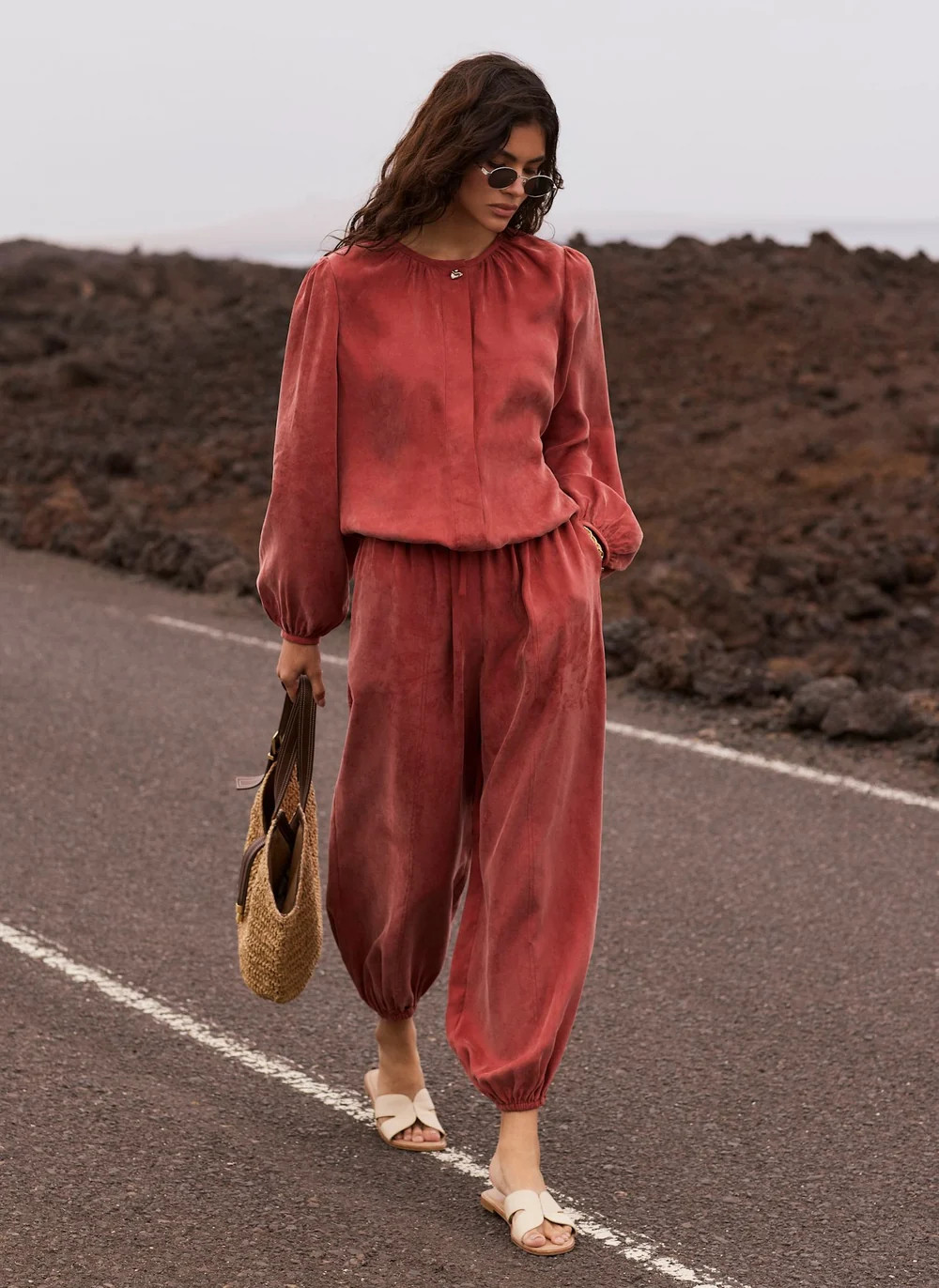 Rust Red Balloon Trousers | Mint Velvet