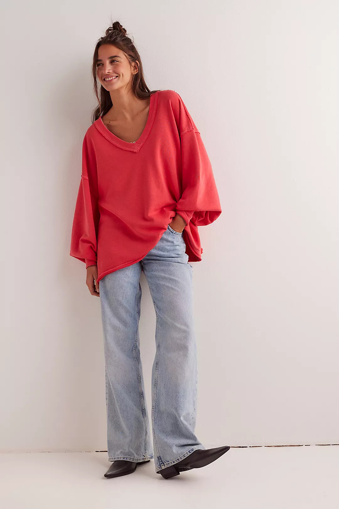 We The Free Venice V-Neck Sweatshirt | Free People (Global - UK&FR Excluded)