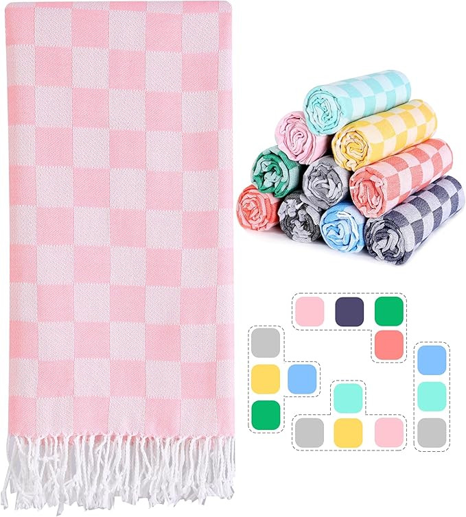 Travel Vacation Essentials Turkish Beach Towel Bath Towels Quick Dry Sand Free Oversized Bath Poo... | Amazon (US)