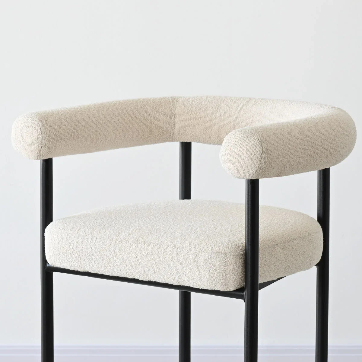 Hokku Designs 24" Boucle Upholstered Counter Stools, Set Of 3 | Wayfair | Wayfair North America