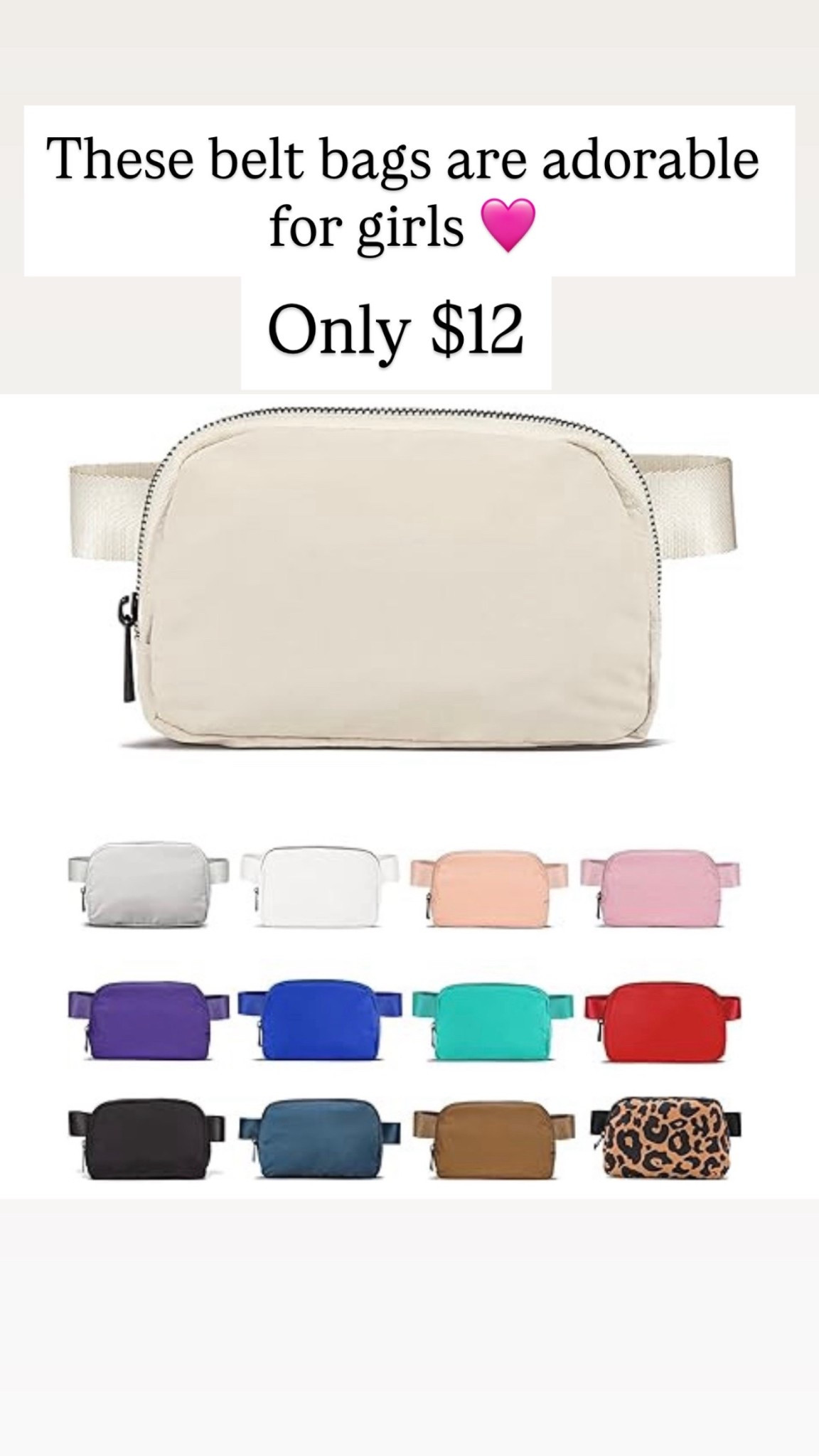 If your daughter has been asking for a belt bag, these are some great look-alike for only $12

#LTKKids #LTKSaleAlert