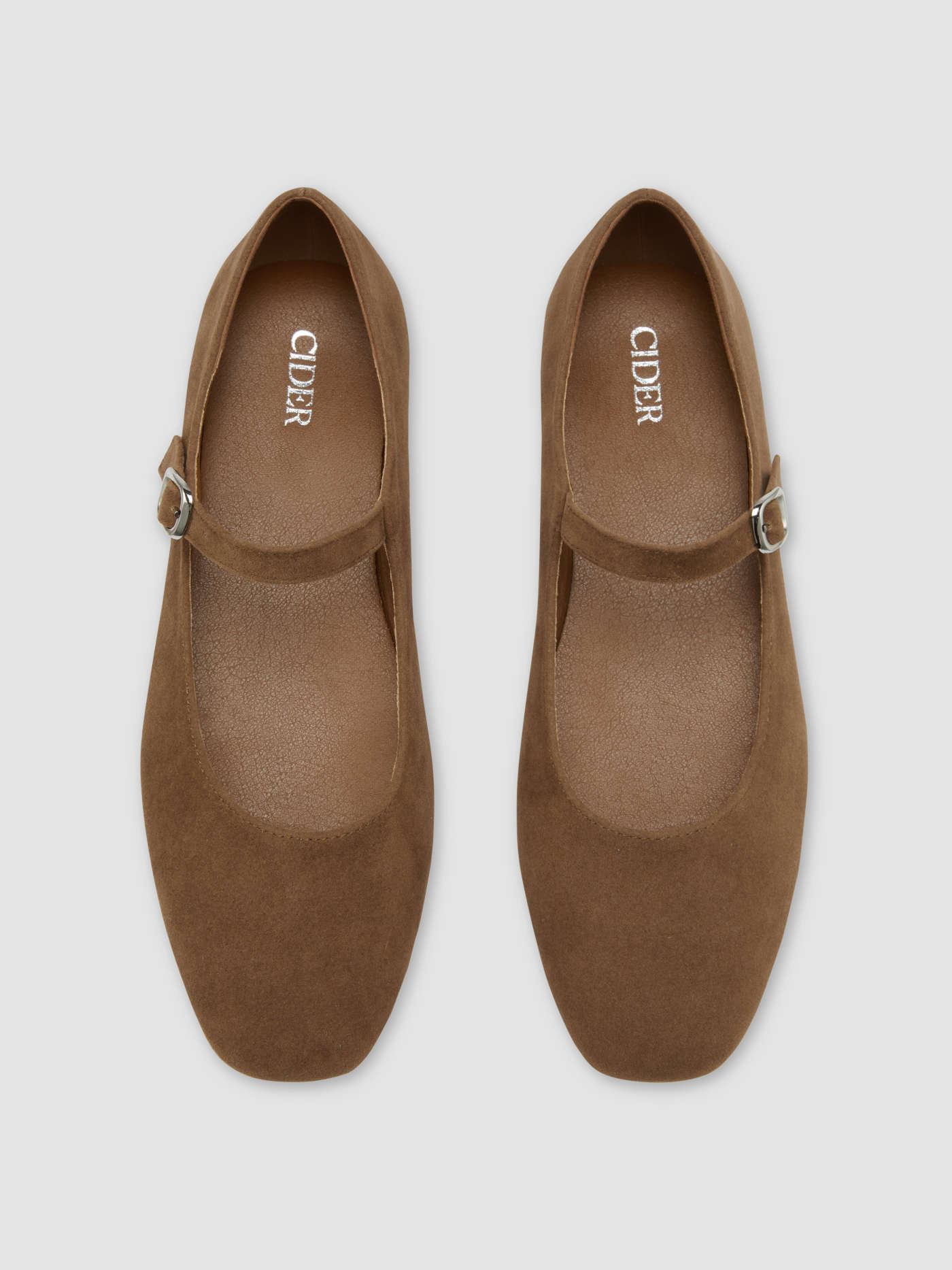 BUCKLE SUEDE MARY JANE FLATS | Cider
