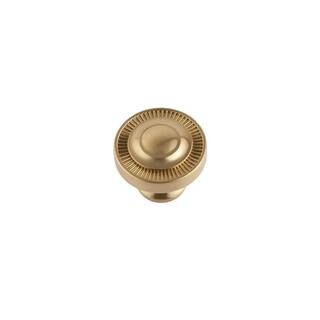 Sumner Street Home Hardware Minted 1.125 in. Satin Brass Small Knob RL060032 | The Home Depot
